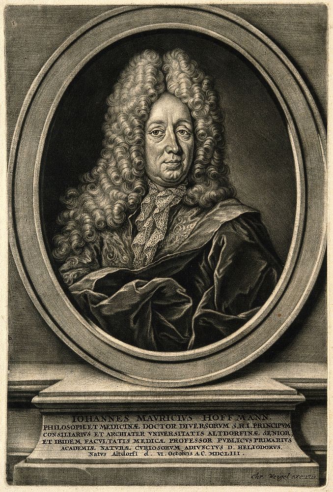 Johann Moritz Hoffmann. Mezzotint by C. Weigel, 1713.
