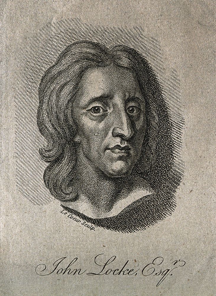 John Locke. Stipple engraving by L. Lecoeur, 1800, after J. M. Rysbrack [].