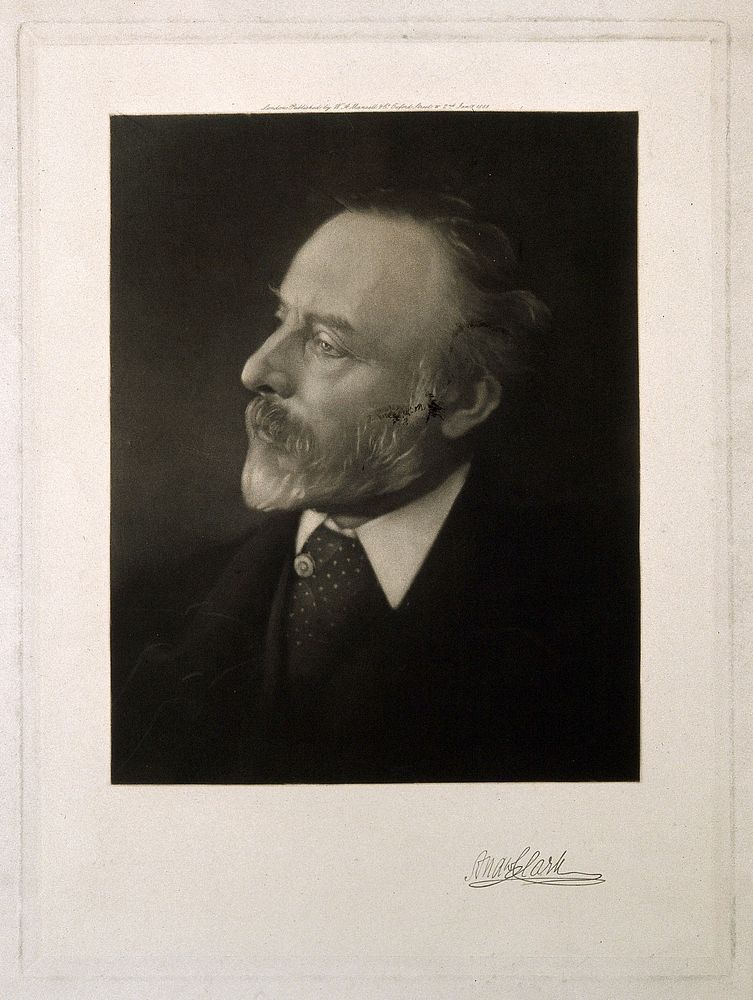 Sir Andrew Clark. Photogravure, 1888.