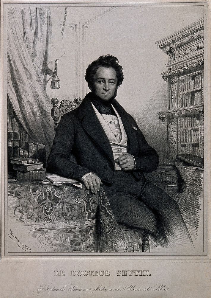 Louis-Joseph Ghislain, Baron Seutin. Lithograph by C. Baugniet, 1838.