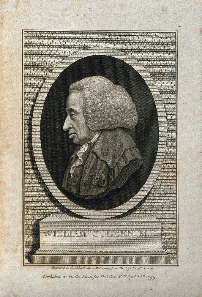 William Cullen. Line engraving.
