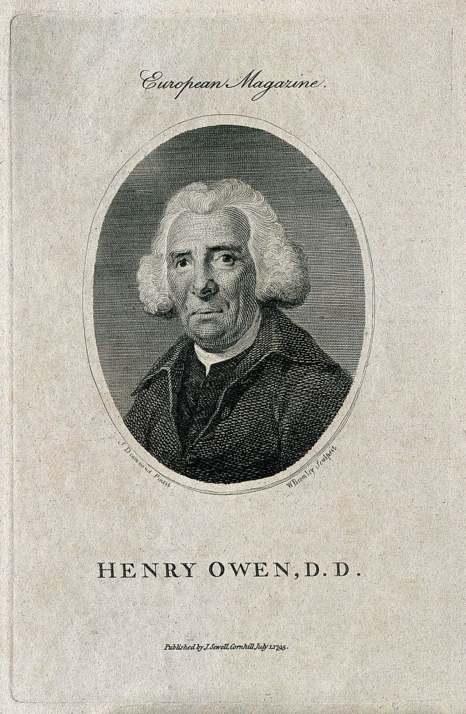 Henry Owen. Line engraving by W. Bromley, 1795, after S. Drummond.