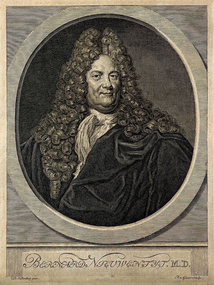 Bernard Nieuwentijdt. Line engraving by P. van Gunst after D. Valkenburg.