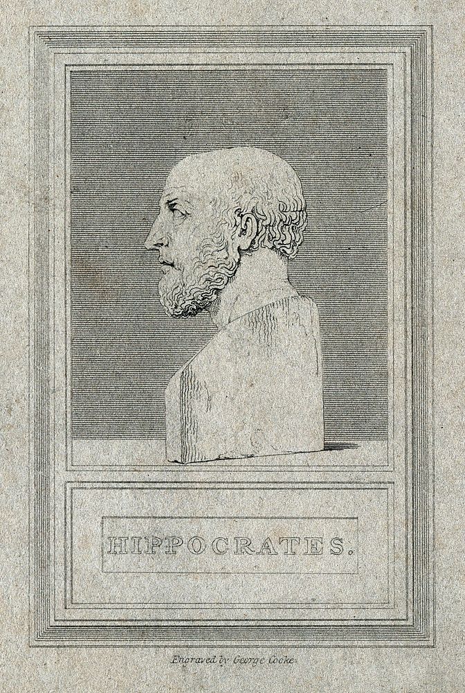 Hippocrates. Line engraving by G. Cooke.