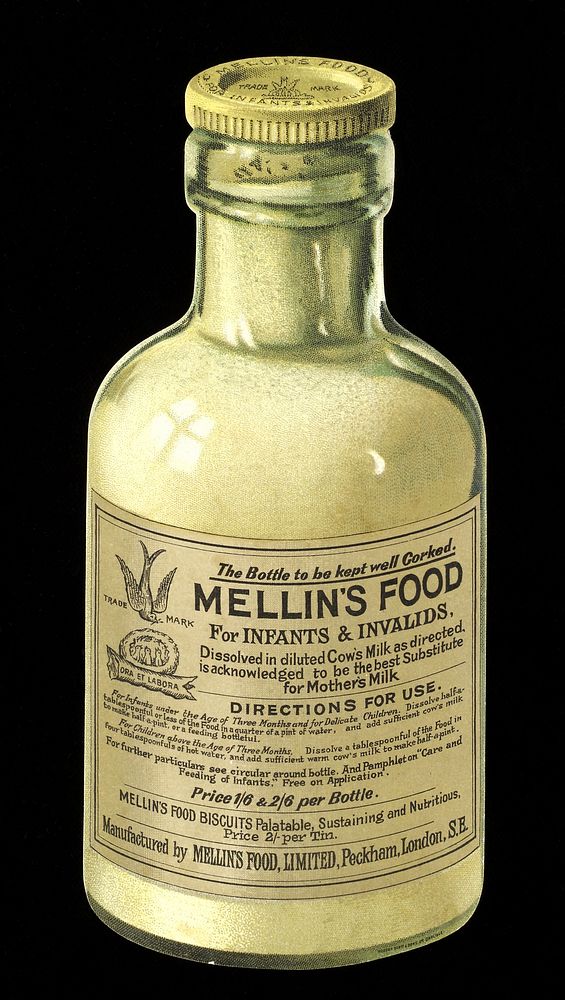 Mellin's Food for infants and invalids : dissolved in diluted cow's milk as directed is acknowledged to be the best…