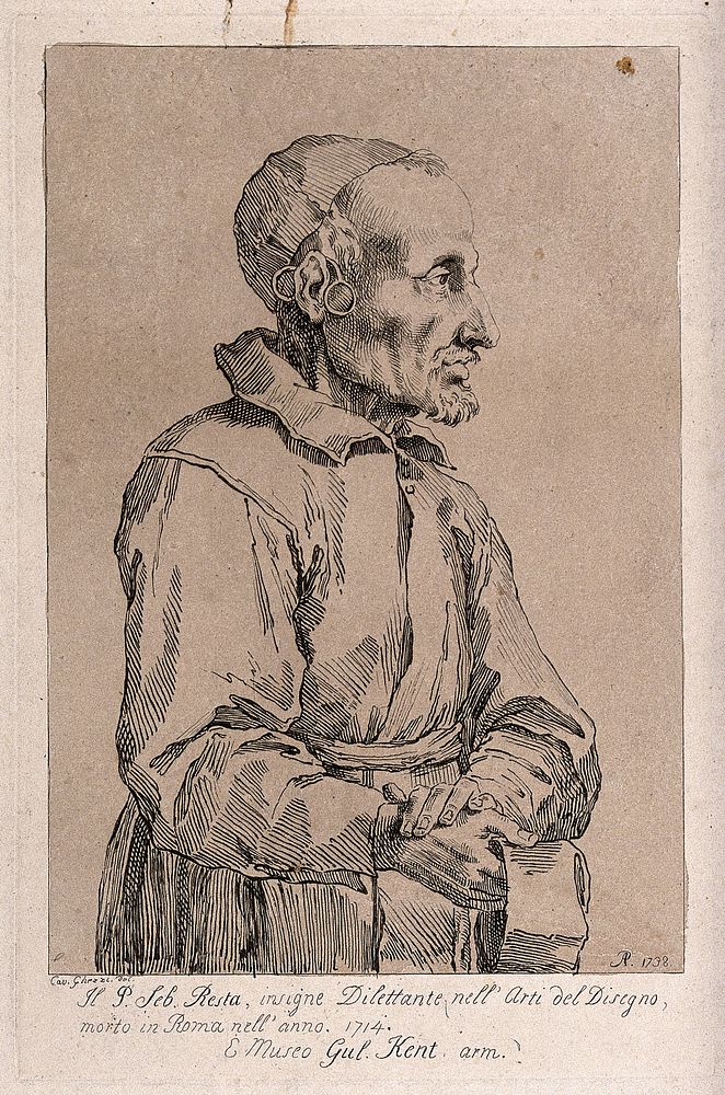 Sebastiano Resta. Etching by Arthur Pond, 1738, after P.L. Ghezzi.