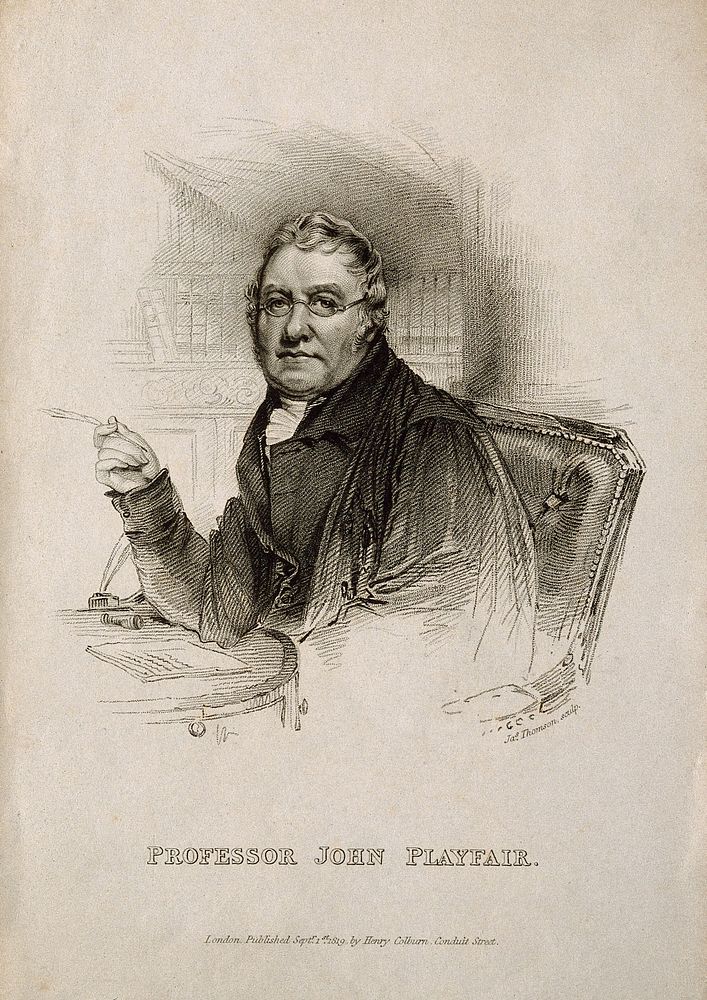 John Playfair. Stipple engraving by J. Thomson, 1819.
