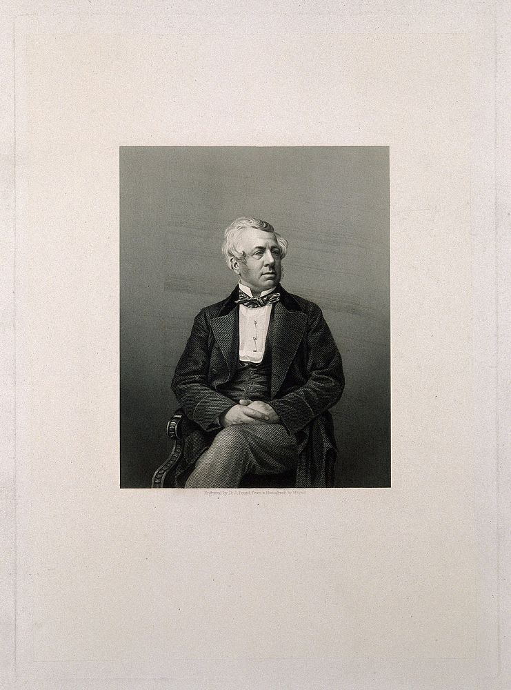 George William Frederick Howard, seventh Earl of Carlisle. Engraving by D. J. Pound, 1859, after J. Mayall.