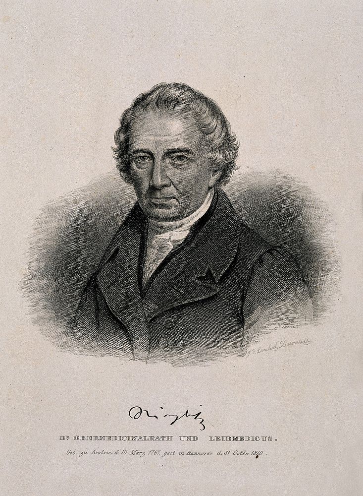 Johann Stieglitz. Stipple engraving by J.F. Lambert.