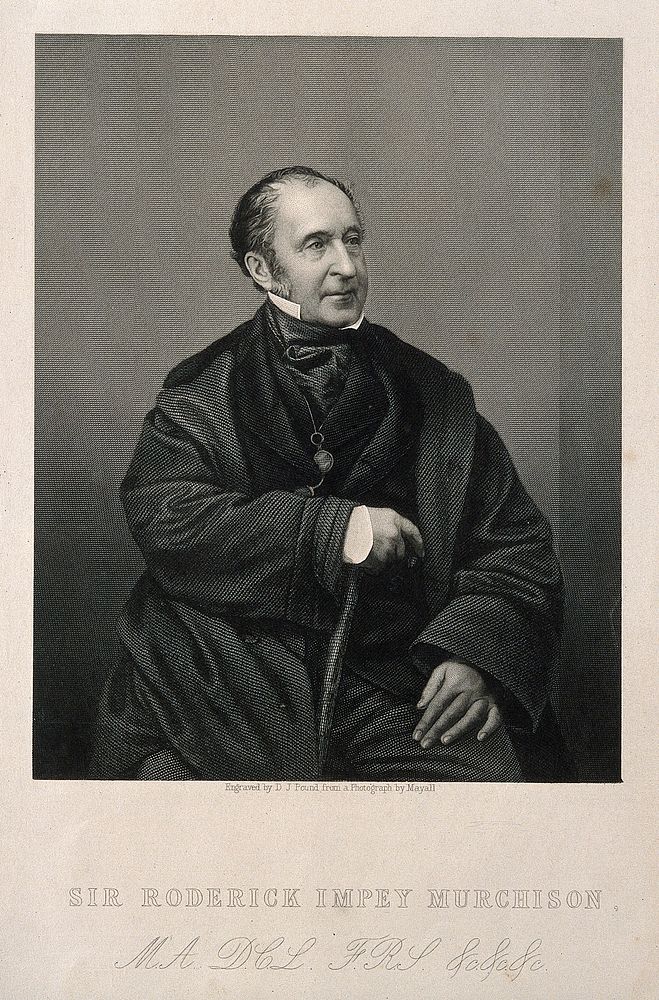 Sir Roderick Impey Murchison. Stipple engraving by D. J. Pound after J. Mayall.