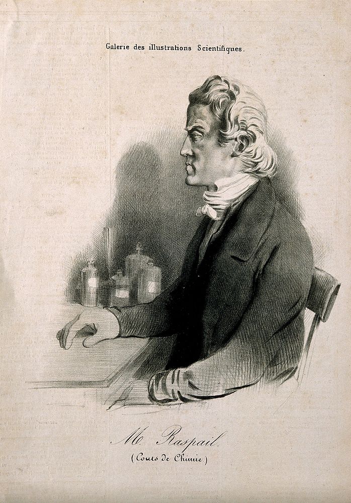 François Vincent Raspail. Lithograph.