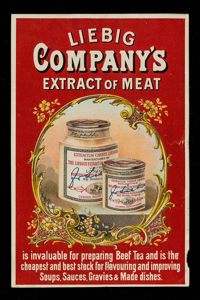 Liebig Company's extract of meat is invaluable for preparing beef tea and is the cheapest and best stock for flavouring and…