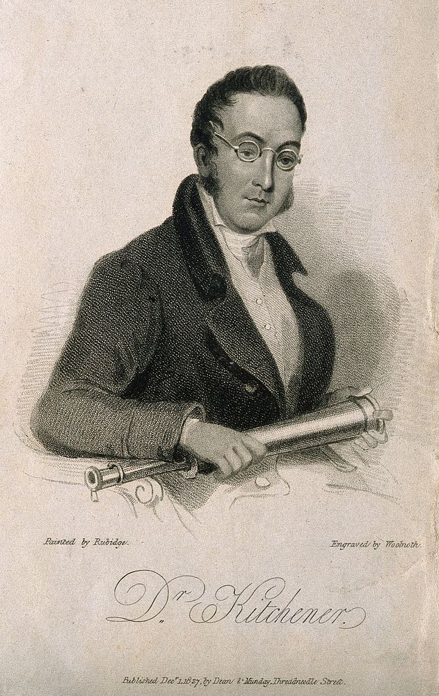 William Kitchiner. Stipple engraving by T. Woolnoth, 1827, after W. Rubidge.