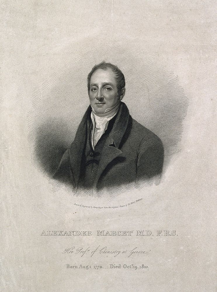 Alexander John Gaspard Marcet. Stipple engraving by H. Meyer after Sir H. Raeburn.