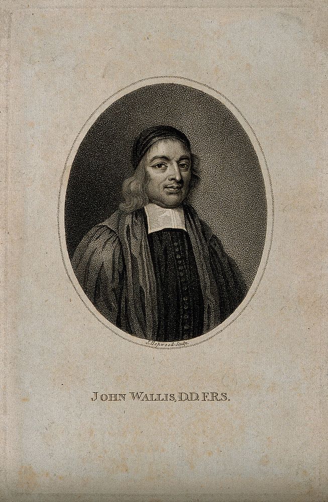John Wallis. Stipple engraving by J. Hopwood after G. B. Cipriani.