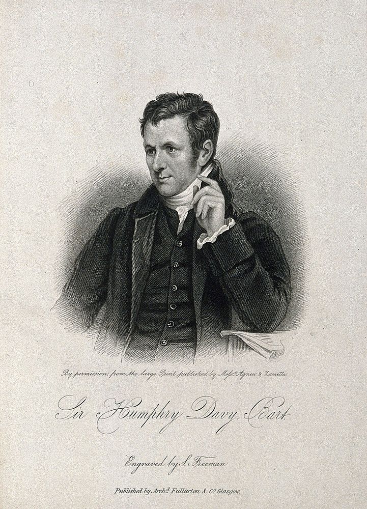 Sir Humphry Davy. Stipple engraving by W. Holl.