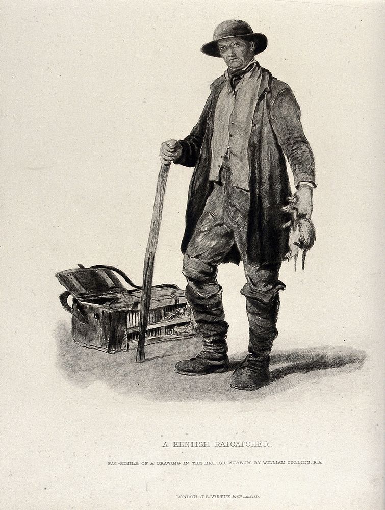 A Kentish rat-catcher. Photomezzotint after a drawing by W. Collins.