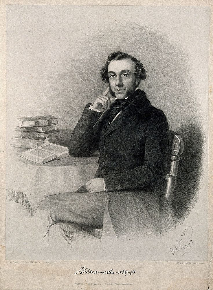 James Loftus Marsden. Lithograph by J. Bell-Smith, 1849.