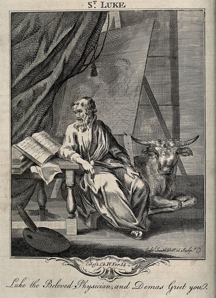 Saint Luke. Etching by G. Smith after himself.