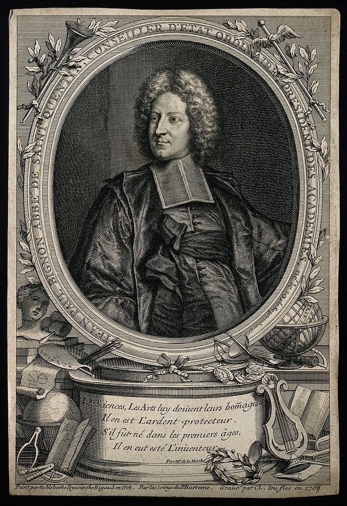 Jean Paul Bignon. Engraving by C. Duflos, 1709, after H. Rigaud, 1708.