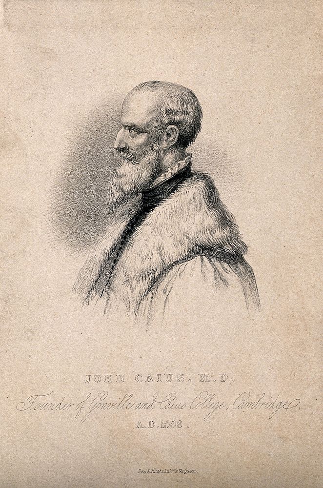 John Caius. Lithograph by Day & Haghe.