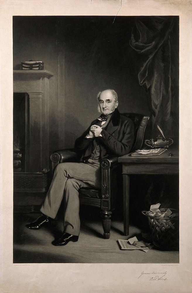 Richard Wood. Mezzotint by J. Faed after Sir F. Grant.