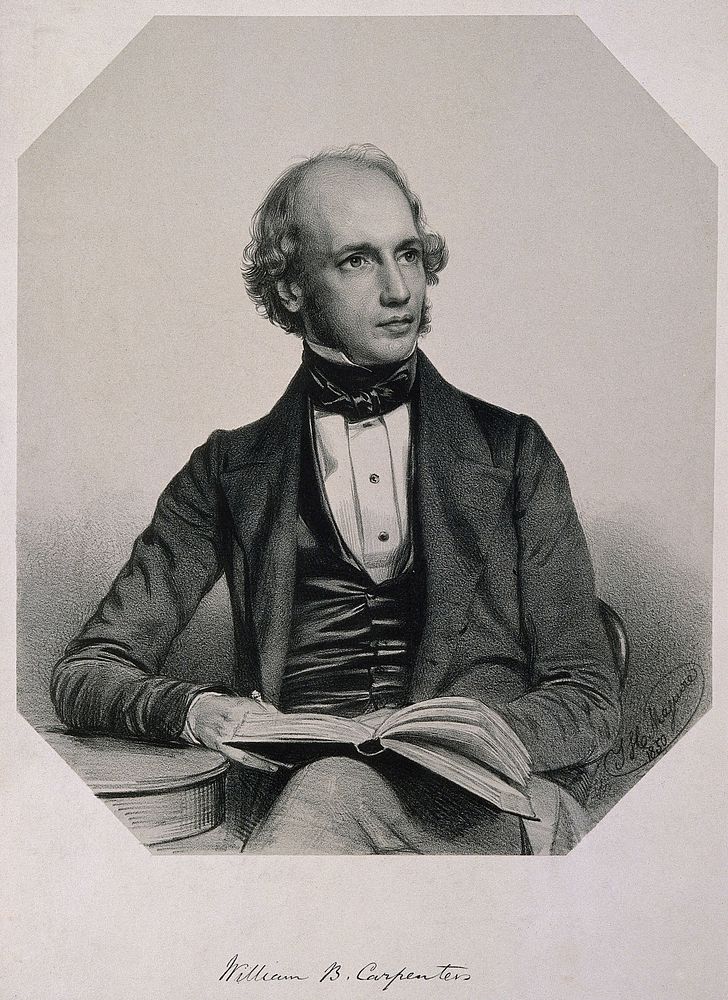 William Benjamin Carpenter. Lithograph by T. H. Maguire, 1850.