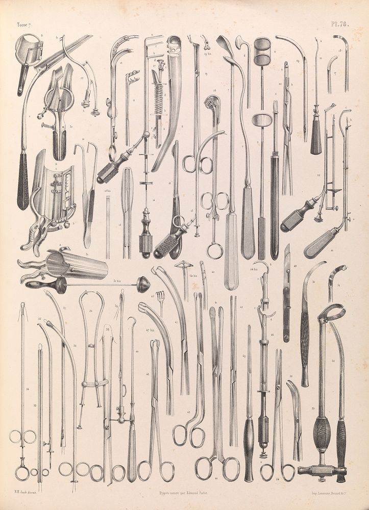 Plate 76. Surgical instruments - female reproductive organs.