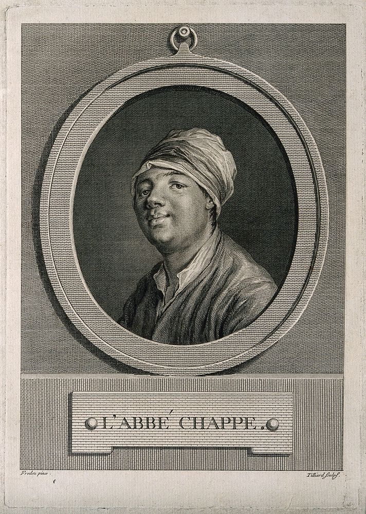 Jean Chappé d'Auteroche. Line engraving by J. B. Tilliard, 1772, after J. M. Frédou.