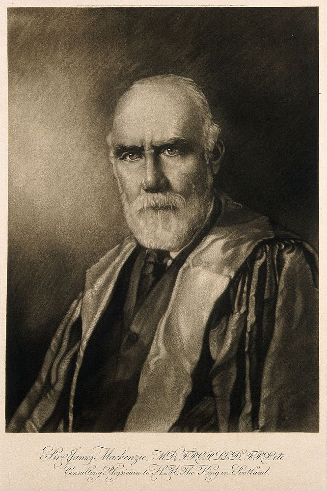 Sir James Mackenzie. Mezzotint by H. Sedcole after D. Mackenzie.