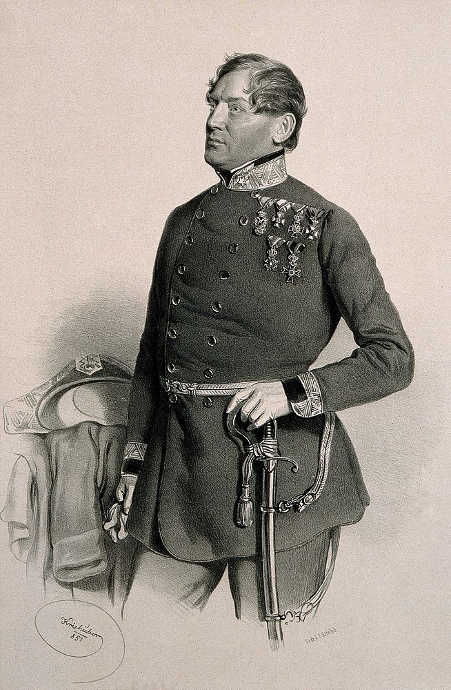 Ritter von Taube. Lithograph by J. Kriehuber, 1851.