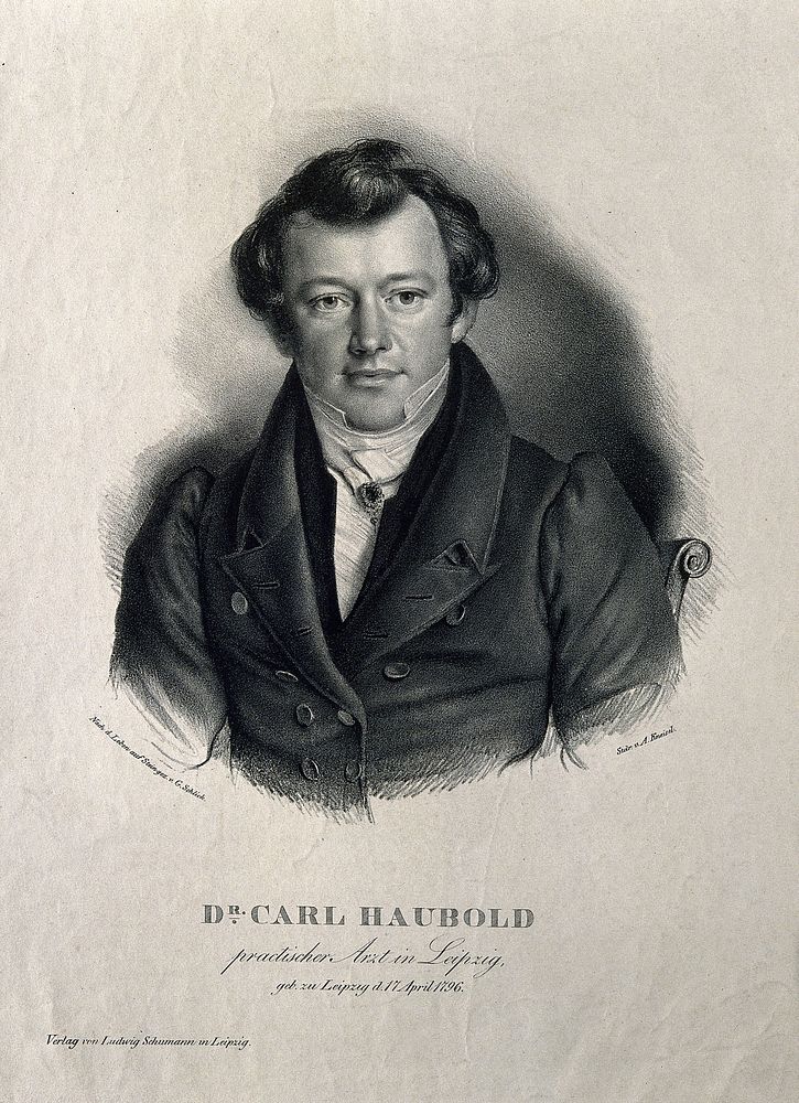 Carl Haubold. Lithograph by G. Schlick.