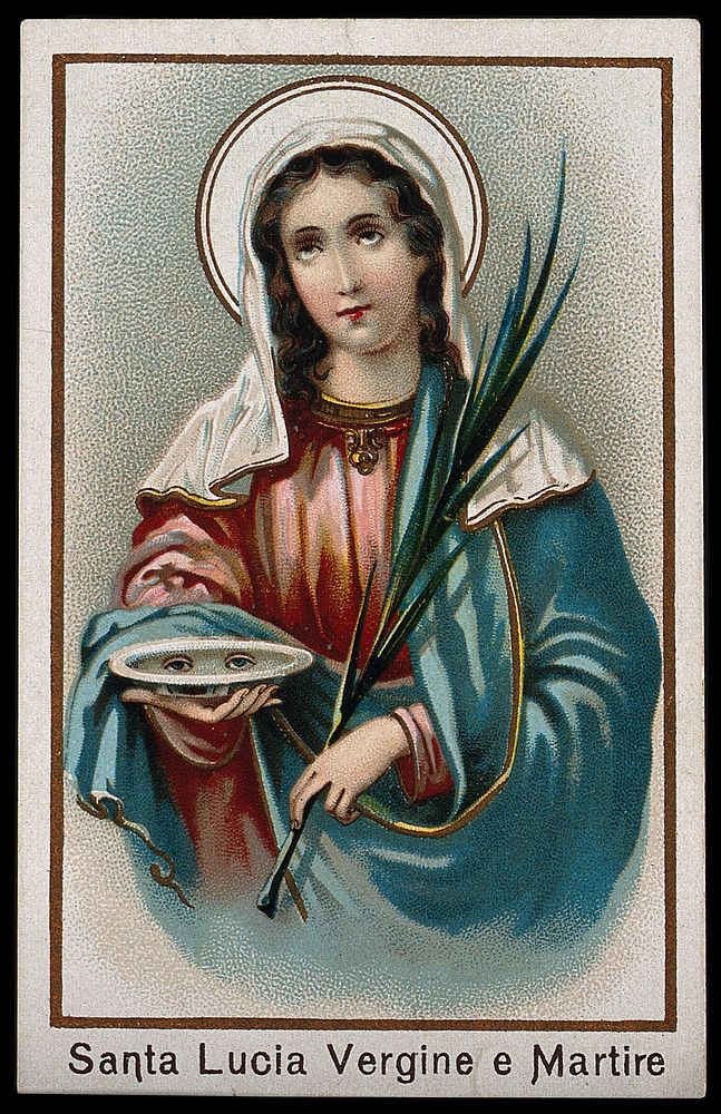 Saint Lucy. Colour lithograph, 1898.