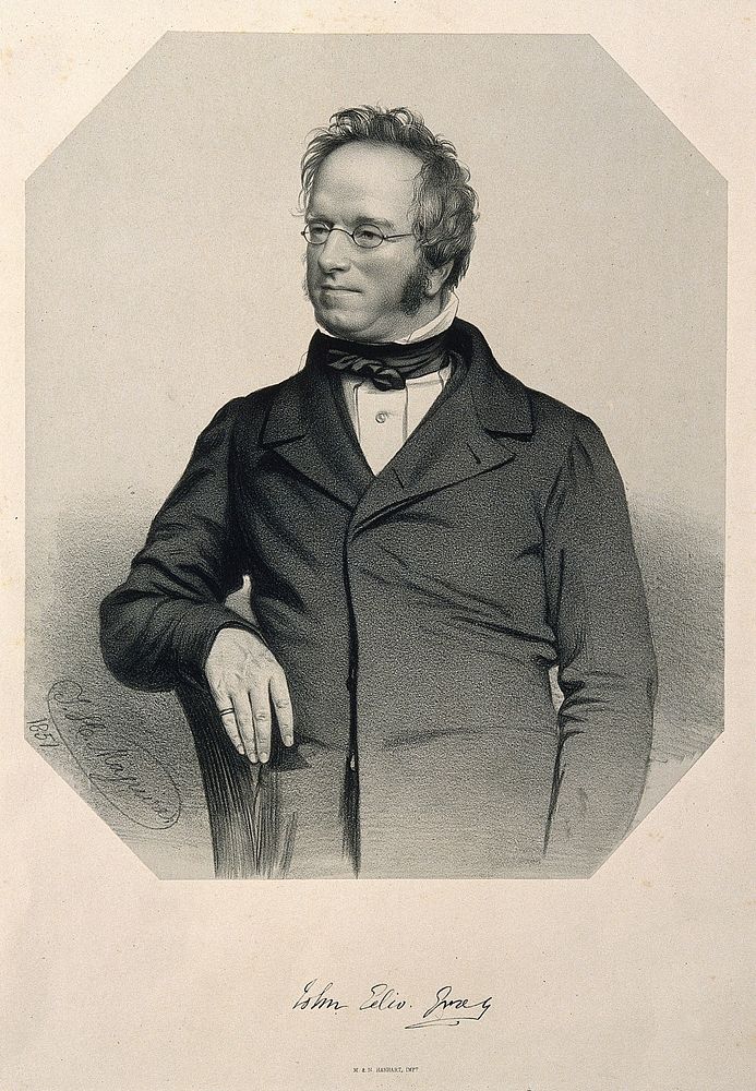 John Edward Gray. Lithograph by T. H. Maguire, 1851.
