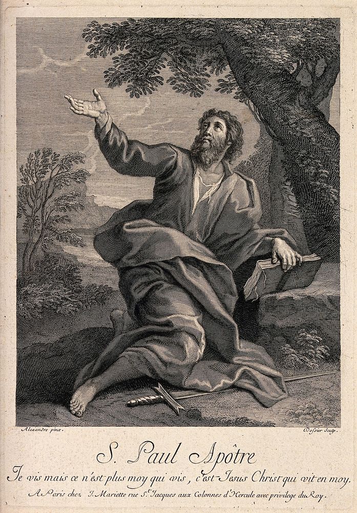 Saint Paul. Engraving by M. Dossier after Alexandre.