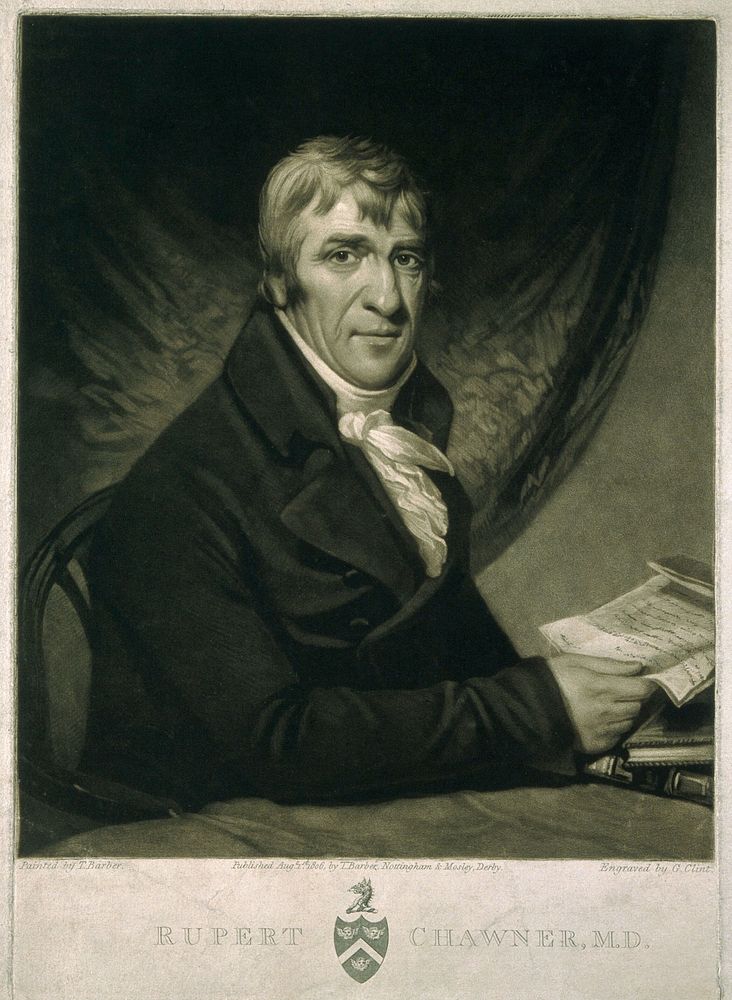 Rupert Chawner. Mezzotint by G. Clint, 1806, after T. Barber.