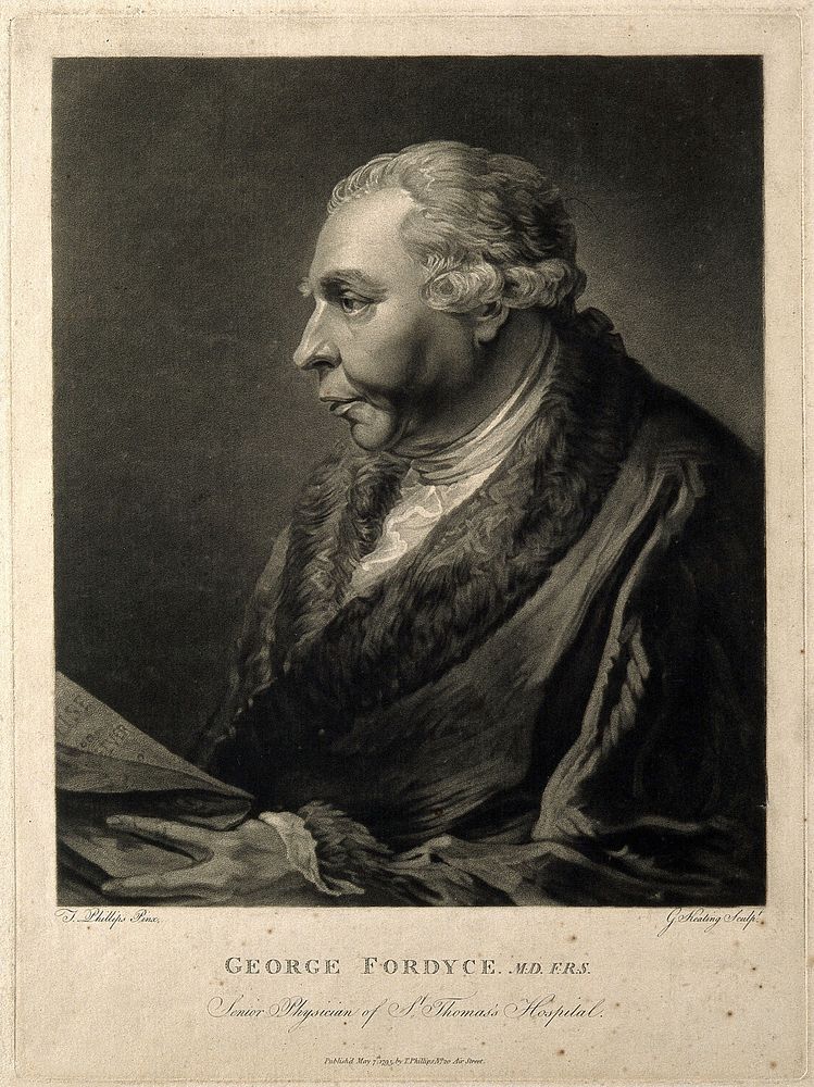 George Fordyce. Mezzotint by G. Keating, 1795, after T. Phillips.