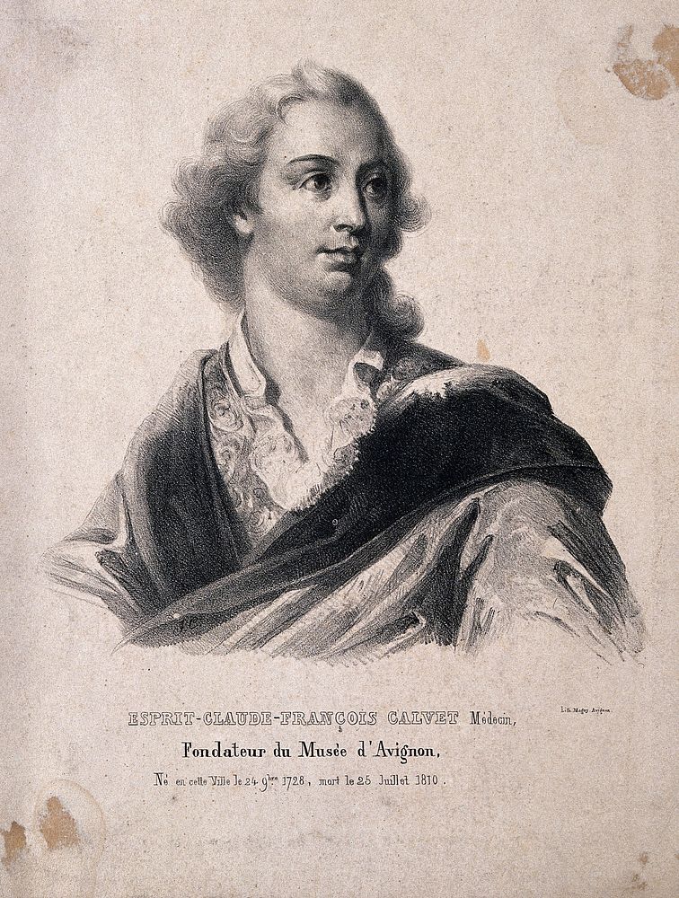 Esprit-Claude-François Calvet. Lithograph by J. C. .