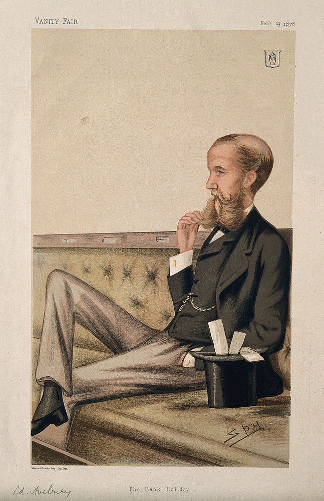 Sir John Lubbock, Baron Avebury. Colour lithograph after [Spy].