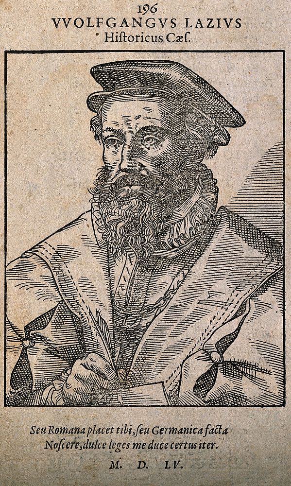Wolfgang Lazius. Woodcut by T. Stimmer [], 1590.
