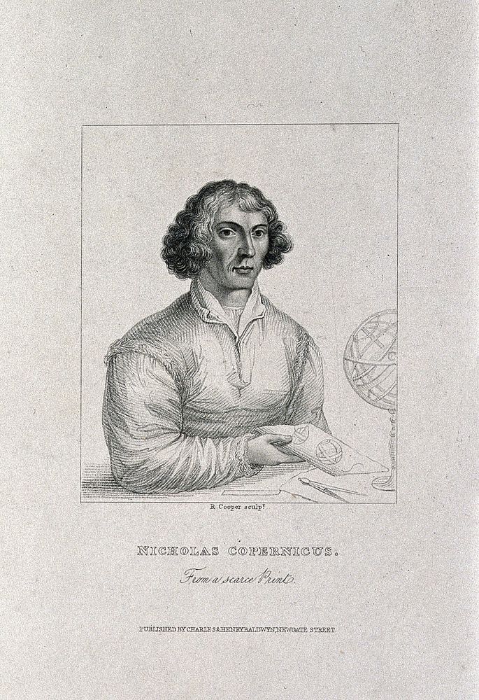 Nicolaus Copernicus. Stipple engraving by R. Cooper.
