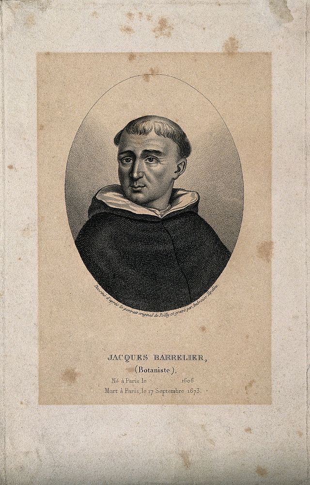 Jacques Barrelier. Stipple engraving by A. Tardieu after de Poilly.