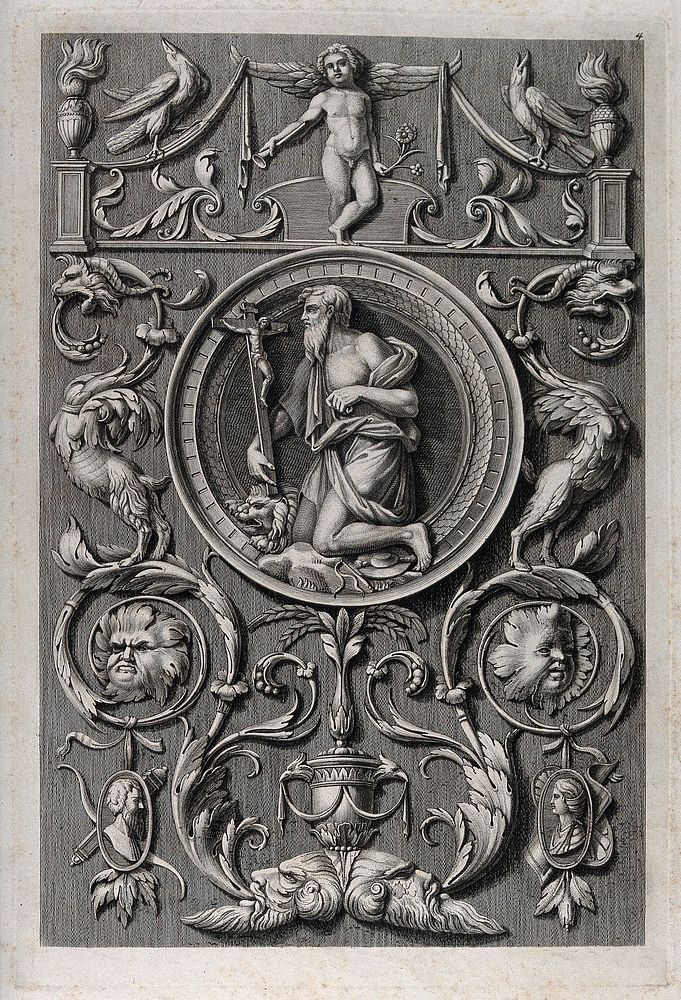 Saint Jerome. Engraving.