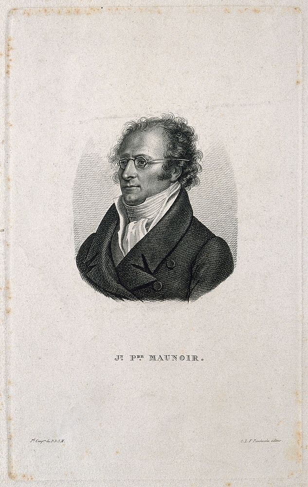 Jean-Pierre Maunoir. Stipple engraving by A. Tardieu.