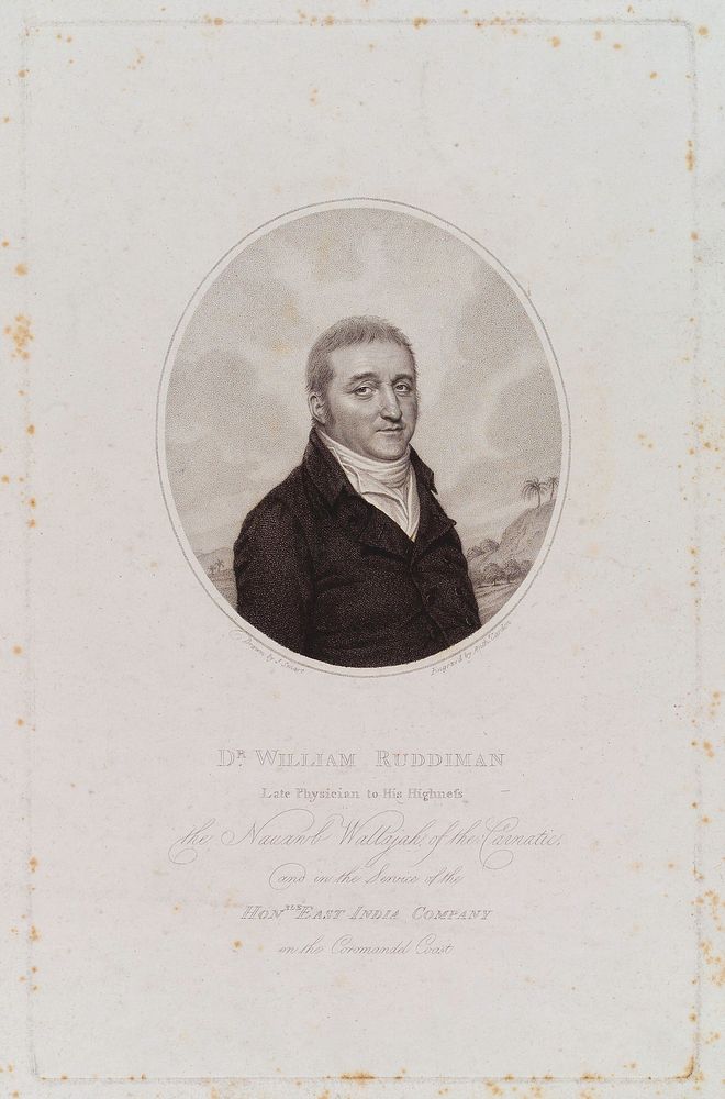 William Ruddiman. Stipple engraving by A. Cardon after J. Smart.