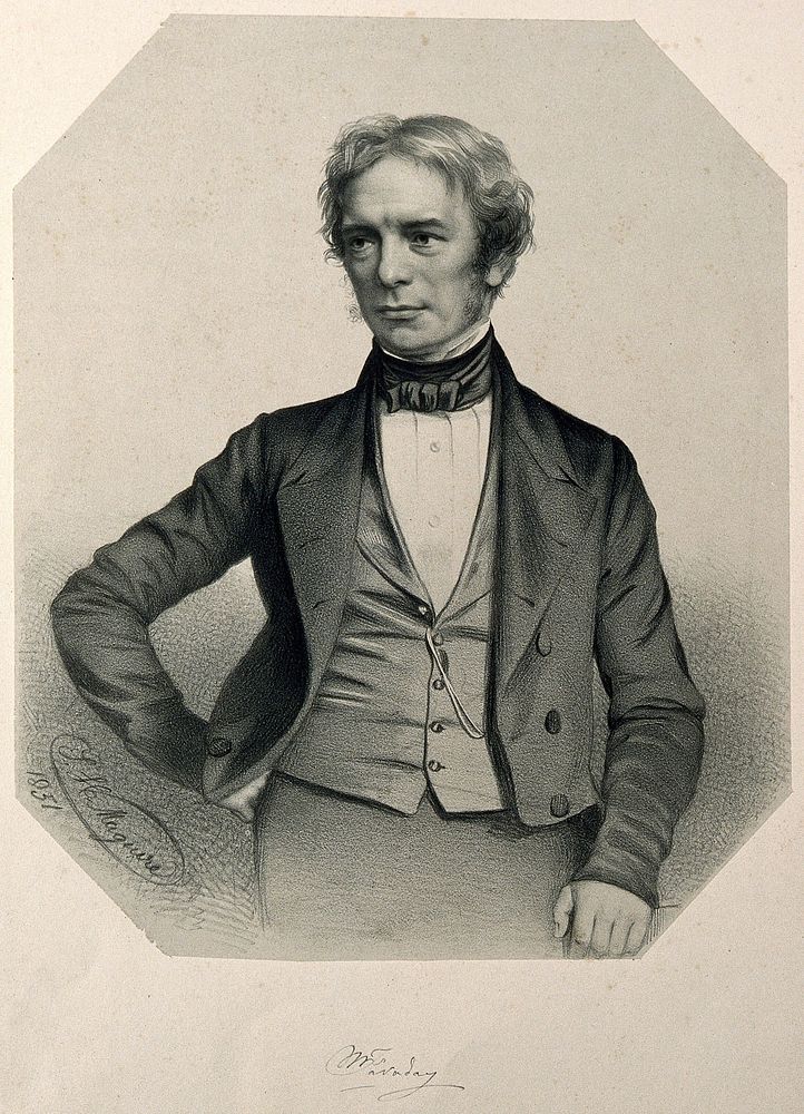 Michael Faraday. Lithograph by T. H. Maguire, 1851.