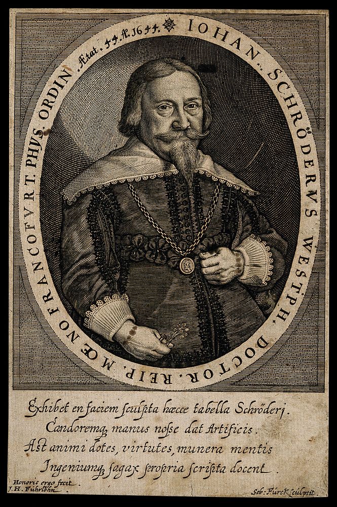 Johann Schroeder. Line engraving by S. Furck.