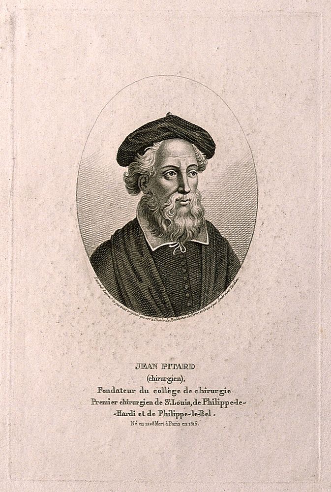 Jean Pitard. Stipple engraving by A. Tardieu after A. Humblot.