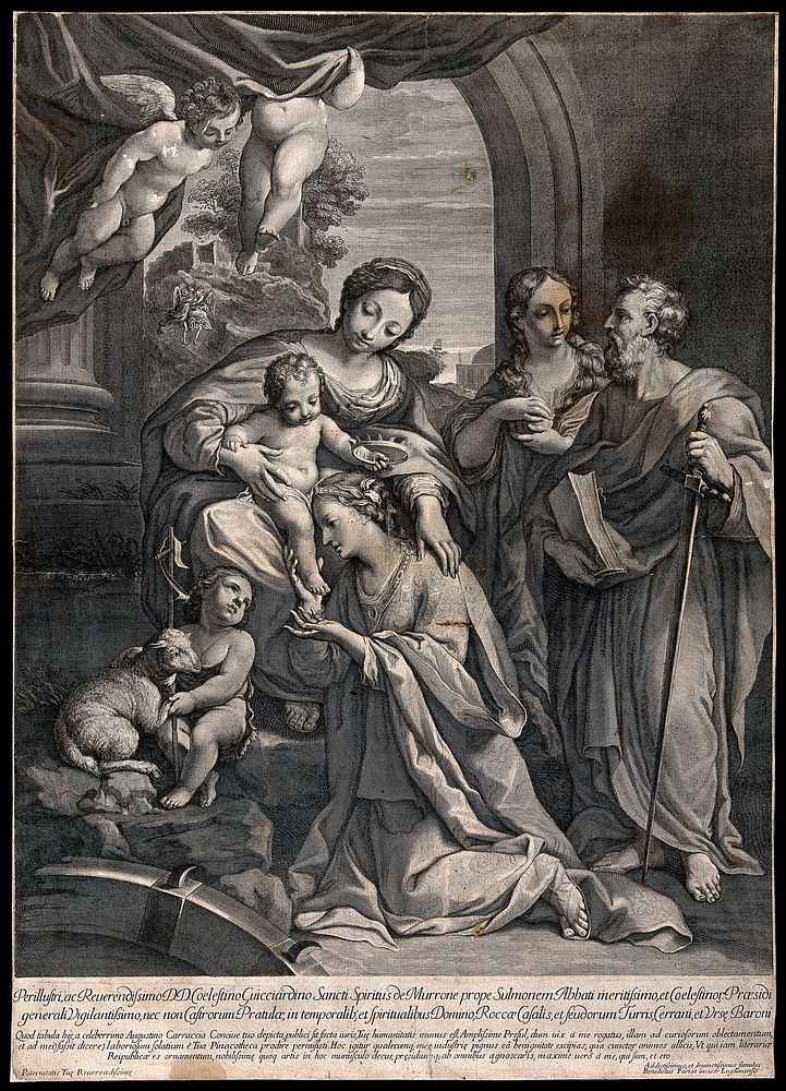 Saint Mary (the Blessed Virgin) with the Christ Child, Saint John the Baptist, Saint Catherine of Alexandria, Saint Mary…