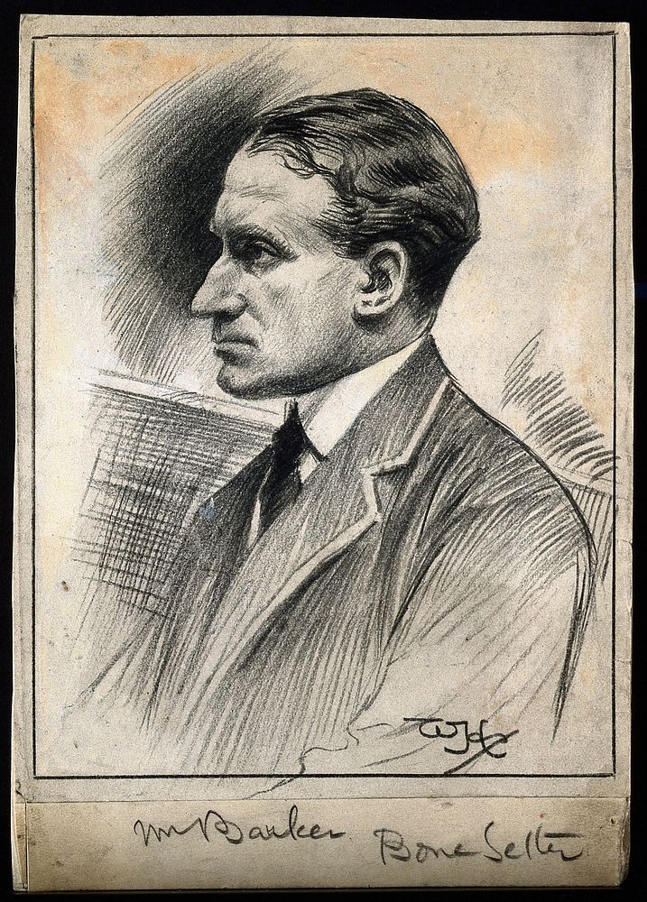 Sir Herbert Atkinson Barker. Pencil drawing by [W.H.].